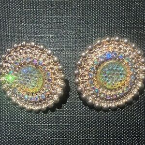 Elegant Silver and Gold Stud Earrings